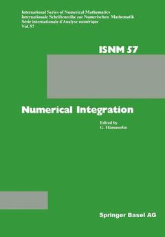Couverture de l’ouvrage Numerical Integration