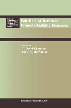 Couverture de l’ouvrage Fair Rate of Return in Property-Liability Insurance