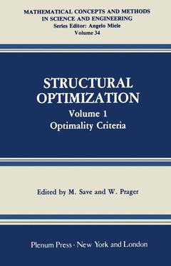 Couverture de l’ouvrage Structural Optimization