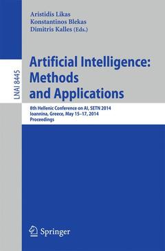 Couverture de l’ouvrage Artificial Intelligence: Methods and Applications