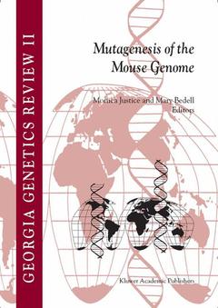 Couverture de l’ouvrage Mutagenesis of the Mouse Genome