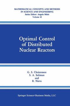 Cover of the book Optimal Control of Distributed Nuclear Reactors