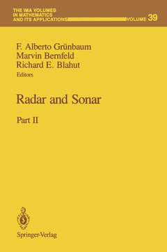 Couverture de l’ouvrage Radar and Sonar
