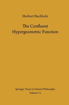 Couverture de l’ouvrage The Confluent Hypergeometric Function
