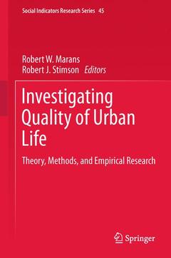 Couverture de l’ouvrage Investigating Quality of Urban Life