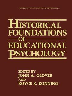 Couverture de l’ouvrage Historical Foundations of Educational Psychology