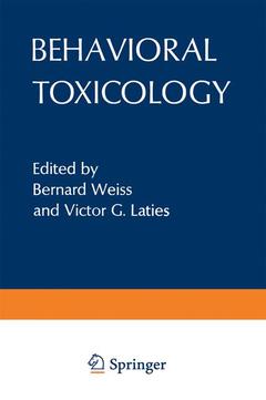 Couverture de l’ouvrage Behavioral Toxicology