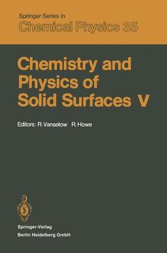 Couverture de l’ouvrage Chemistry and Physics of Solid Surfaces V