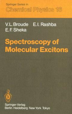 Couverture de l’ouvrage Spectroscopy of Molecular Excitons