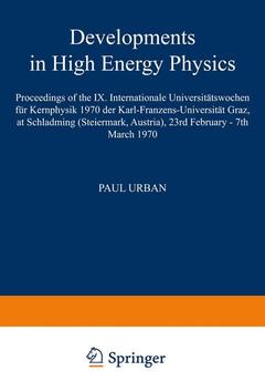 Couverture de l’ouvrage Developments in High Energy Physics