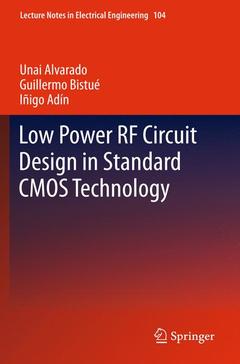 Couverture de l’ouvrage Low Power RF Circuit Design in Standard CMOS Technology
