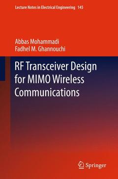 Couverture de l’ouvrage RF Transceiver Design for MIMO Wireless Communications