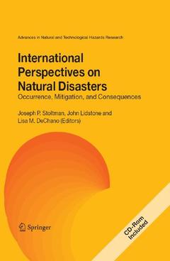 Couverture de l’ouvrage International Perspectives on Natural Disasters: Occurrence, Mitigation, and Consequences
