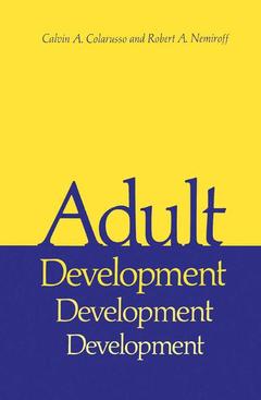 Couverture de l’ouvrage Adult Development