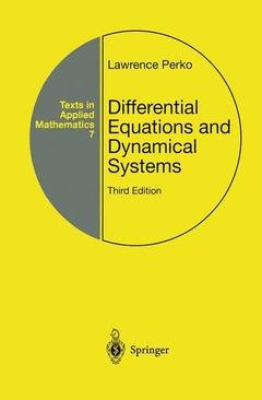 Couverture de l’ouvrage Differential Equations and Dynamical Systems