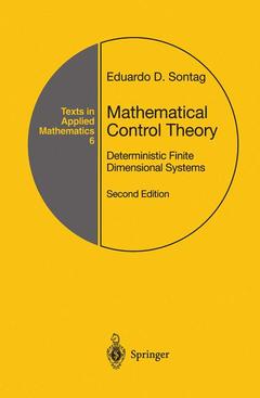 Couverture de l’ouvrage Mathematical Control Theory