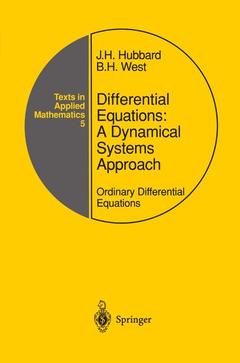 Couverture de l’ouvrage Differential Equations: A Dynamical Systems Approach