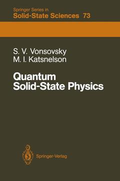 Couverture de l’ouvrage Quantum Solid-State Physics
