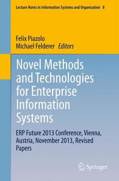 Couverture de l’ouvrage Novel Methods and Technologies for Enterprise Information Systems
