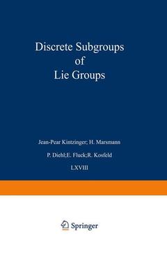 Couverture de l’ouvrage Discrete Subgroups of Lie Groups