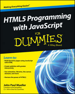 Couverture de l’ouvrage HTML5 Programming with JavaScript For Dummies