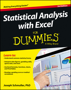 Couverture de l’ouvrage Statistical Analysis with Excel For Dummies