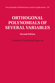 Couverture de l’ouvrage Orthogonal Polynomials of Several Variables