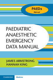 Couverture de l’ouvrage Paediatric Anaesthetic Emergency Data Manual