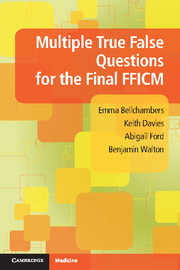Couverture de l’ouvrage Multiple True False Questions for the Final FFICM