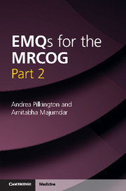 Couverture de l’ouvrage EMQs for the MRCOG Part 2
