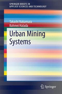 Couverture de l’ouvrage Urban Mining Systems