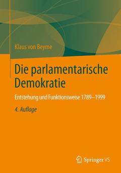 Couverture de l’ouvrage Die parlamentarische Demokratie