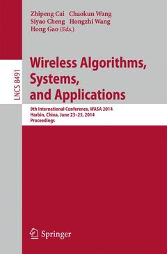 Couverture de l’ouvrage Wireless Algorithms, Systems, and Applications