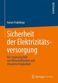 Couverture de l’ouvrage Sicherheit der Elektrizitätsversorgung