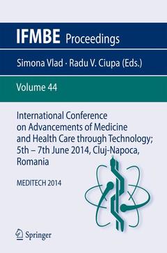 Couverture de l’ouvrage International Conference on Advancements of Medicine and Health Care through Technology; 5th – 7th June 2014, Cluj-Napoca, Romania