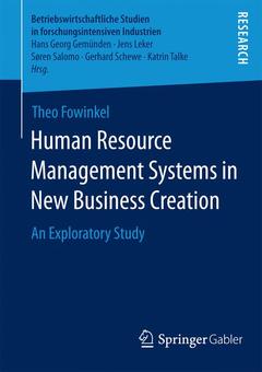 Cover of the book Human Resource Management Systems in New Business Creation