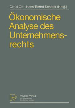 Couverture de l’ouvrage Ökonomische Analyse des Unternehmensrechts