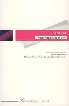 Cover of the book Usages de l'interdisciplinarité en droit
