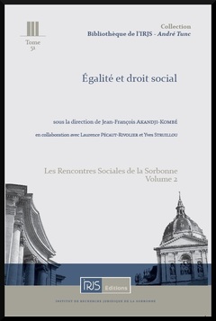 Couverture de l’ouvrage Égalité et droit social