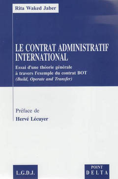 Cover of the book Le contrat administratif international