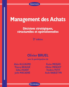 Cover of the book Management des achats - décisions stratégiques, structurelles et opérationnelles