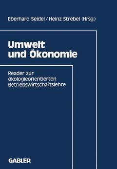 Couverture de l’ouvrage Umwelt und Ökonomie