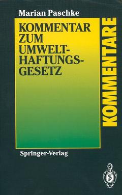 Cover of the book Kommentar zum Umwelthaftungsgesetz