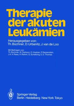 Cover of the book Therapie der akuten Leukämien