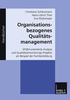 Cover of the book Organisationsbezogenes Qualitätsmanagement