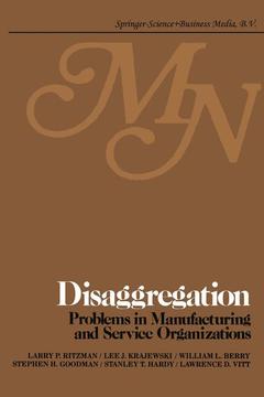 Cover of the book Disaggregation