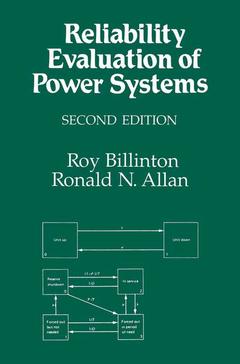 Couverture de l’ouvrage Reliability Evaluation of Power Systems