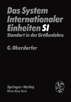 Couverture de l’ouvrage Das System Internationaler Einheiten (SI)
