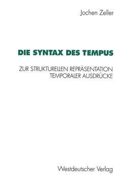 Couverture de l’ouvrage Die Syntax des Tempus