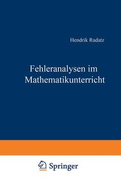 Couverture de l’ouvrage Fehleranalysen im Mathematikunterricht